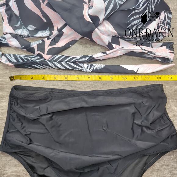 Suuksess Cross Front Tie Wrap High Waist Bikini Size L - Picture 2 of 4